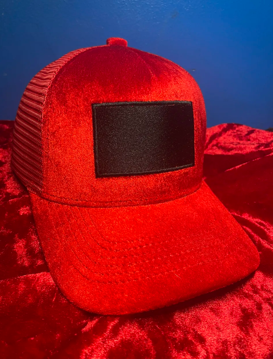 Red Velvet Trucker Hat (SEE DESCRIPTION for purchase instructions)