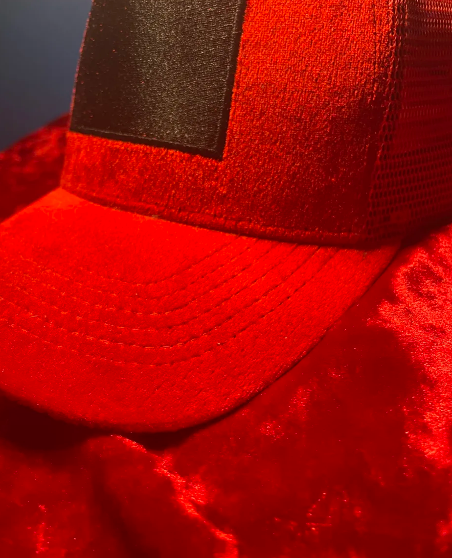 Red Velvet Trucker Hat (SEE DESCRIPTION for purchase instructions)