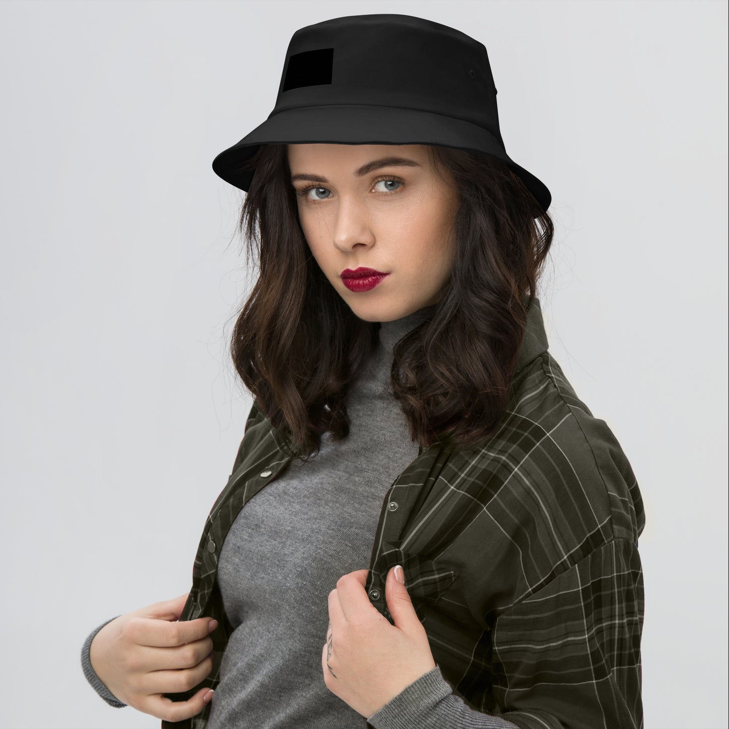 Unisex Black MDB Label Bucket Hat